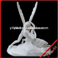 Deeply-in-love Naked Couple Statue/ Large Marle Stone Sculptures/Eros and Psyche YL-R398